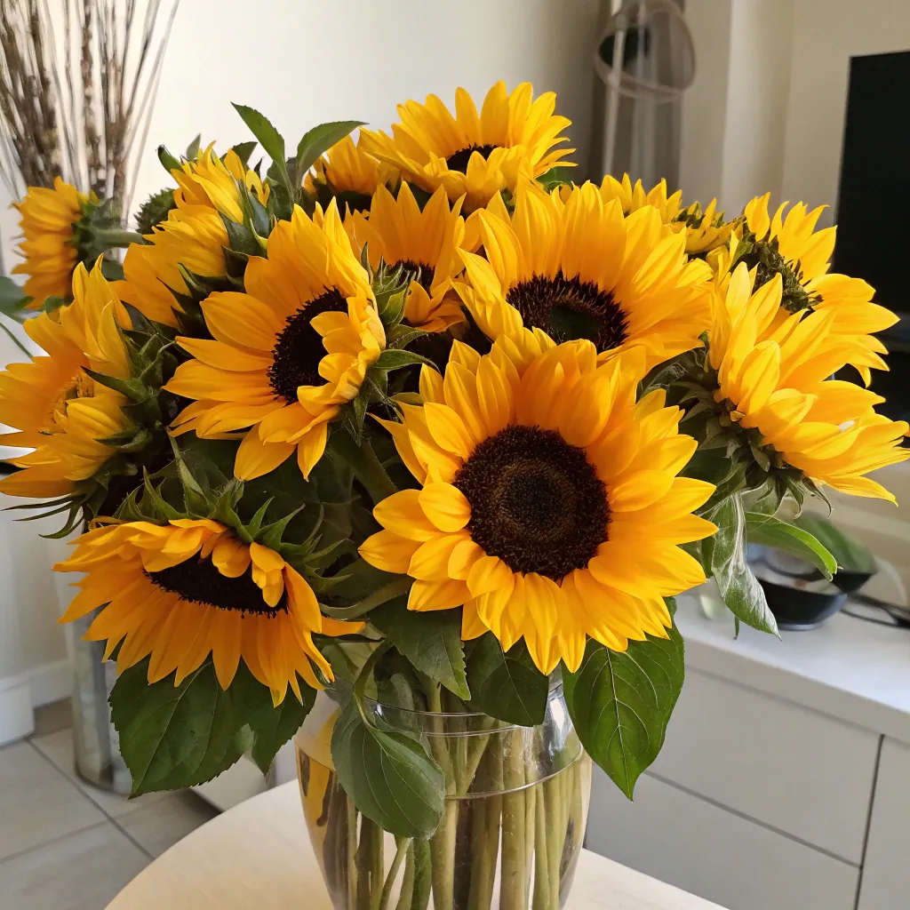 A vibrant sunflower arrangement